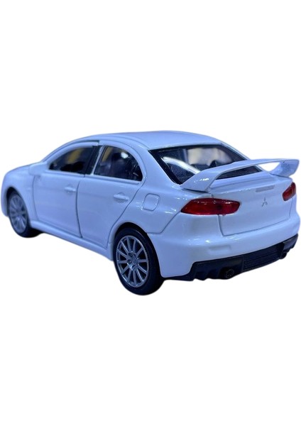 Mitsubishi Lancer Evo x 1/36 12 cm Ölçek Diecast Metal Model Çek Bırak Araba Beyaz fırsatları