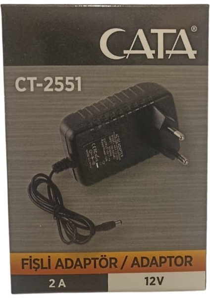Cata 2 Amper 12 Volt Fişli Adaptör - CT-2551 fiyatları