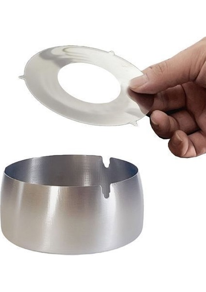 50 Adet Çelik 7 cm Kafe Restaurant Lokanta Yuvarlak Kül Tablası Küllük CIN956-50