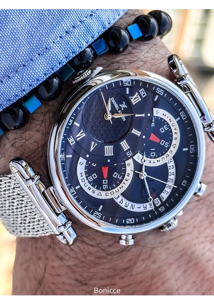 Gümüş Renk,hasır Çelik Kordon Erkek Kol Saati Bileklik Hediyeli modelleri