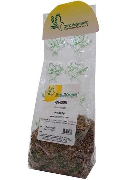 Anason Tohumu Doğal Tane 100 gr Paket fiyatları