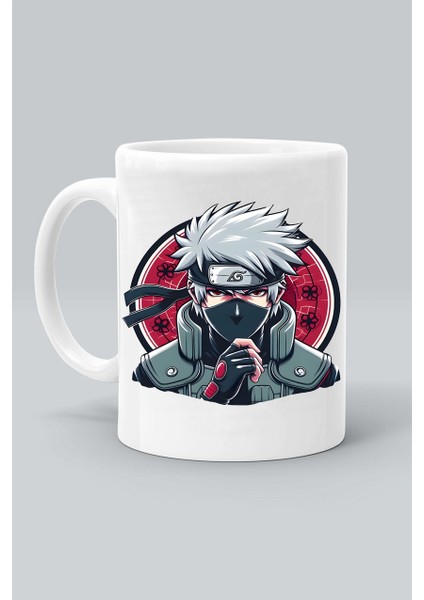 Anime Karakter Kakashi Hatake Naruto Beyaz Kupa Bardak