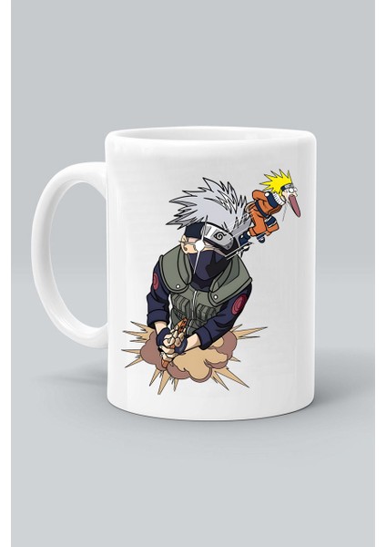Naruto - Hatake Kakashi Karakter Anime Baskılı Beyaz Kupa Bardak