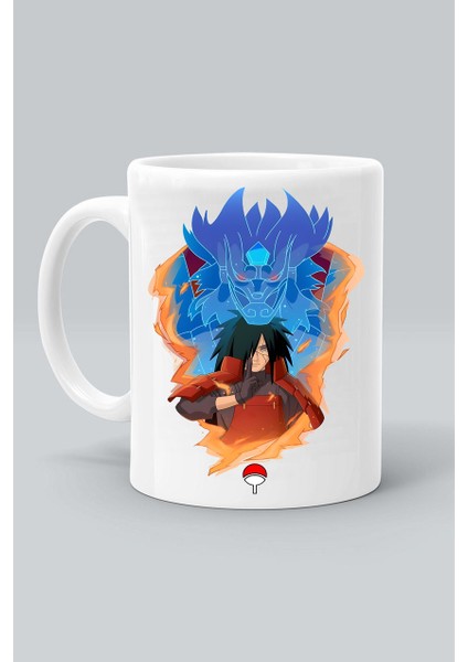 Madara Uchıha Karakter Anıme Naruto Baskılı Beyaz Kupa Bardak