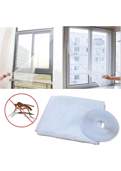 Pencere Cam Sineklik-Beyaz ( 150 cm x 100 Cm)+5m Bant ( Lisinya )