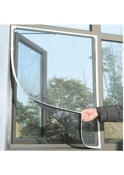 Pencere Cam Sineklik-Beyaz ( 150 cm x 100 Cm)+5m Bant ( Lisinya )