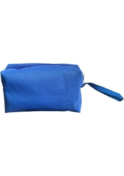 Mavi Renkli Makyaj Çantası Seyahat Ve Kozmetik Çantası 23x16 Cm