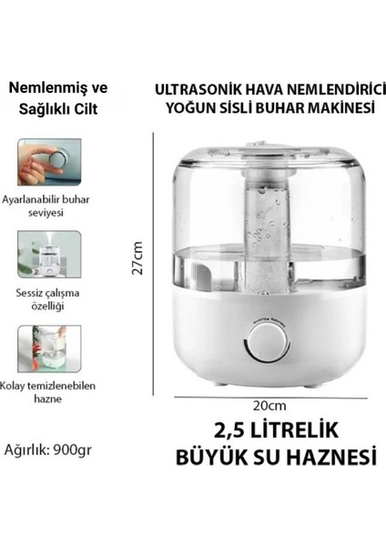2.5 lt Ultra Sessiz Hava Nemlendirici fırsatları
