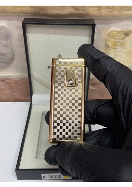 Promise Marka Sarı Gold Renk Pilli Model Kare Kare Desenli Çakmak fırsatları