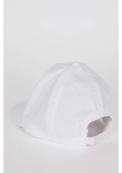 Kız Bebek Nakışlı Keten Karışımlı Cap Şapka D6882A525SM fırsatları