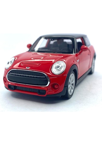 Mini Cooper New Mini Hatch 1/38 11 cm Ölçek Diecast Metal Model Çek Bırak Araba Kırmızı