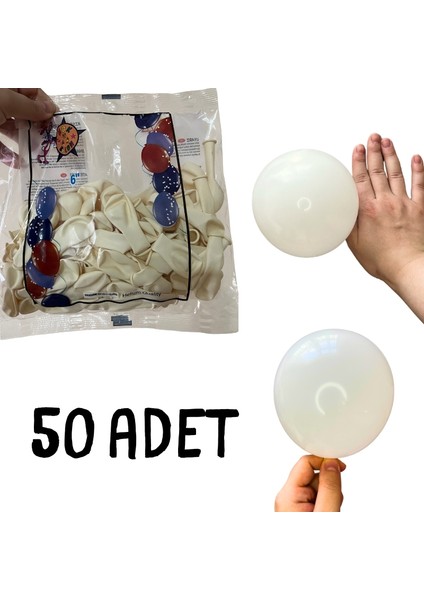 Beyaz 6 Inç Küçük Balon Doğum Günü, Balon Zinciri, Parti