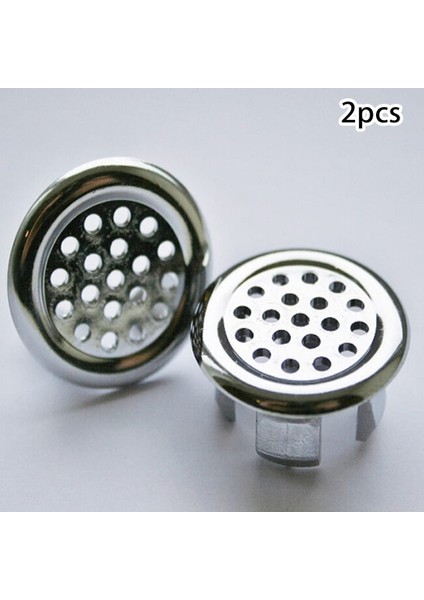 2 Adet Krom Mutfak Banyo Lavabo Musluk Taşma Halkası Drenaj Kapağı