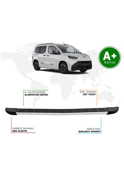 Toyota Proace City Arka Basamak Kısa Şasi 2024 Model ve Sonrası S-Line