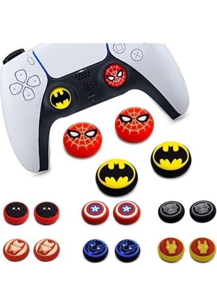 Desenli Sony Ps5/ps4/ps3 Analog Koruyucu Silikon Pad-Batman modelleri