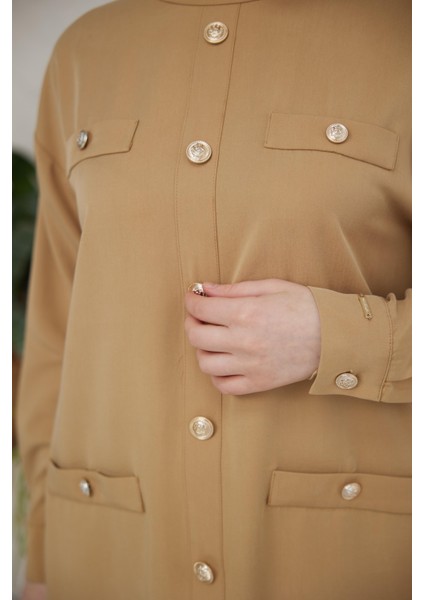 Gold Düğmeli Tencel Takım modelleri