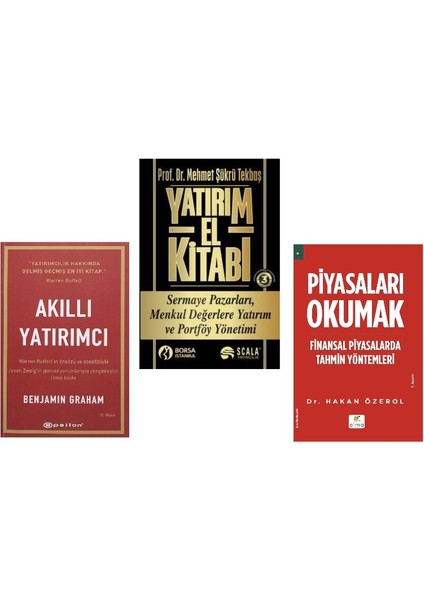 Akıllı Yatırımcı + Yatırım El Kıtabı + Pıyasaları Okumak = 3set