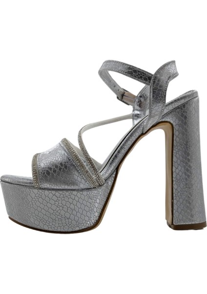 Yvonne | Abiye Platform Topuklu Ayakkabı - Yvonne - Gümüş - 39 fiyatları