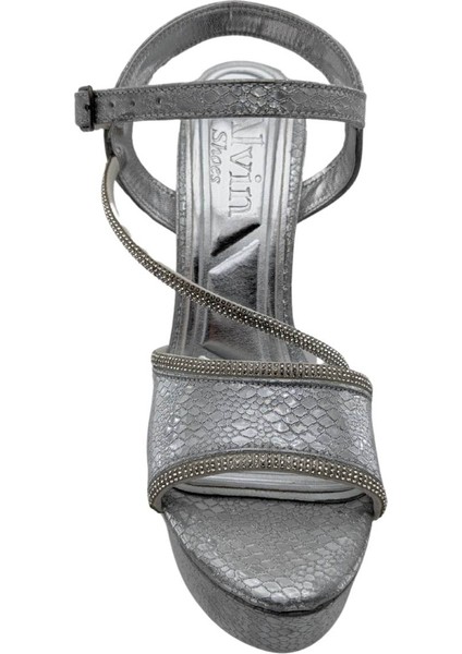 Yvonne | Abiye Platform Topuklu Ayakkabı - Yvonne - Gümüş - 39 modelleri