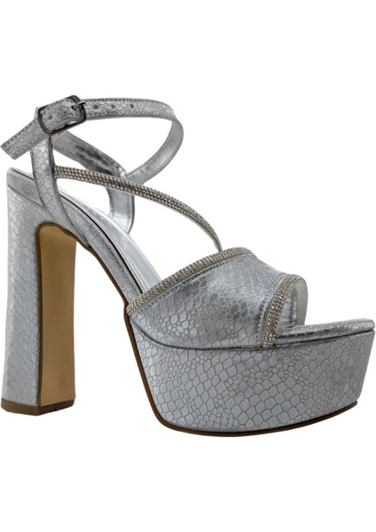 Yvonne | Abiye Platform Topuklu Ayakkabı - Yvonne - Gümüş - 39 fırsatları