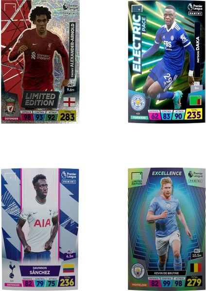 Premier League Futbolcu Kartları Adrenalyn Xl 2023 (25 Paket 150 Kart) modelleri