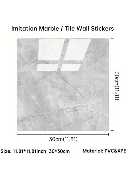 Gri Mermer Desen Du Sticker (30*30) modelleri