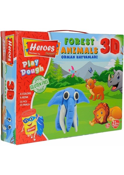 ERN-571 Heroes 3D Orman Hayvanları Seti