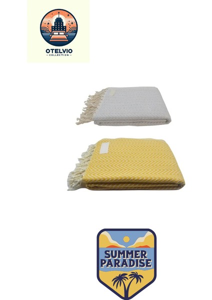 Otelvio 2'li Set Peştemal Plaj Havlusu , Pamuk , x xl 100 x 180 cm fiyatları