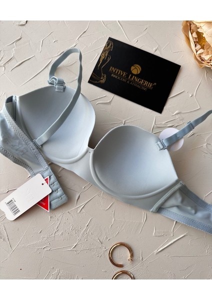 Violet Dikişsiz Lazer Kesim Double Push-Up Balensiz Iz Belli Etmez Straplez Kesim Kaliteli Sütyen indirimleri