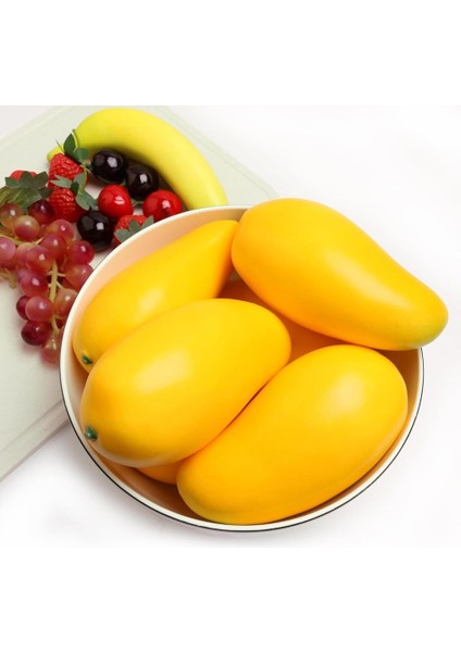 Yapay Meyve Sarı Mango Fruit Tropik Meyve 12*7cm 1ADET