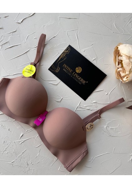 Violet Dikişsiz Lazer Kesim Double Push-Up Balensiz Iz Belli Etmez Straplez Kesim Kaliteli Sütyen fırsatları