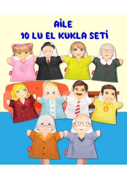 40 Parça - 4 Mega Set Tox El Kukla , Eğitici Oyuncak