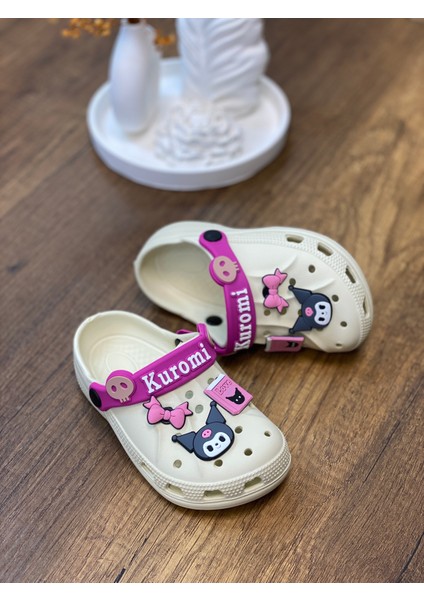 Kuromi My Melodi Kız Çocuk Kaymaz Taban Terlik Günlük Havuz Plaj Sandaleti