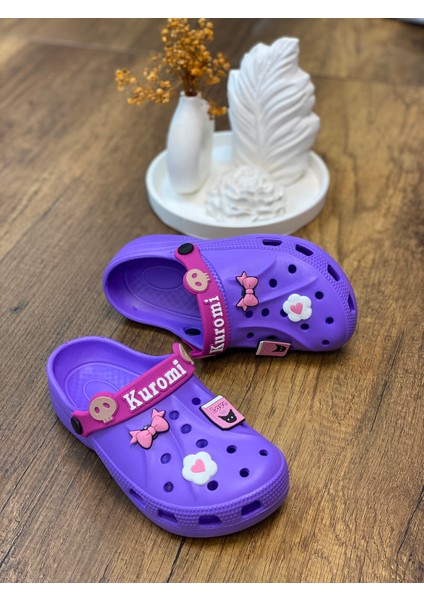 Kuromi My Melodi Kız Çocuk Kaymaz Taban Terlik Günlük Havuz Plaj Sandaleti