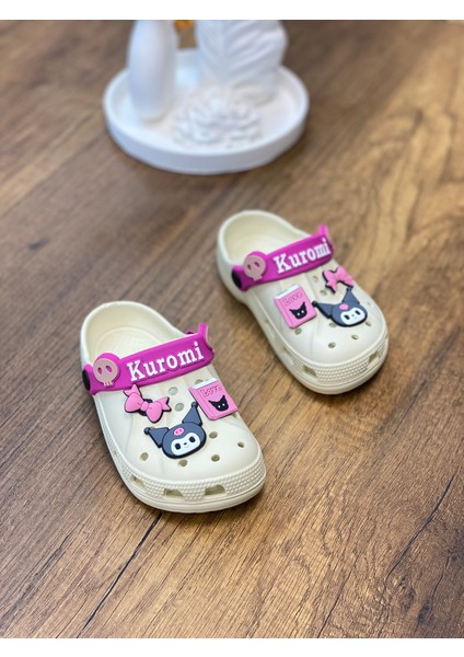 Kuromi My Melodi Kız Çocuk Kaymaz Taban Terlik Günlük Havuz Plaj Sandaleti