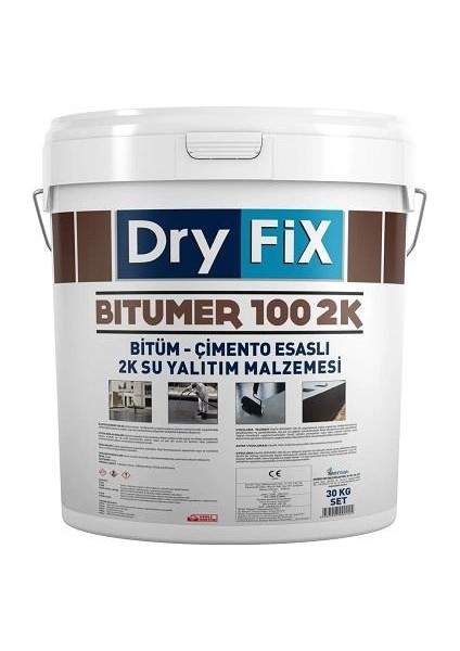 BITÜMER100 2k Bitümlü Çift Komponentli Likit Membran 30 kg Siyah