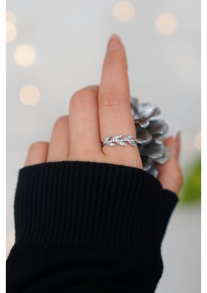 Taşlı Ayarlanabilir 2'li Gümüş Kadın Yüzük fırsatları