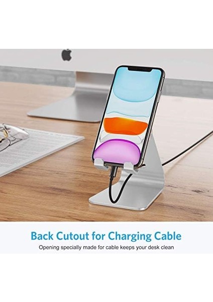 Ht-50 Alüminyum Telefon Standı Tutucu Aşağı Yukarı Hareketli iPhone ile Uyumlu Galaxy Huawei Xiaomi modelleri