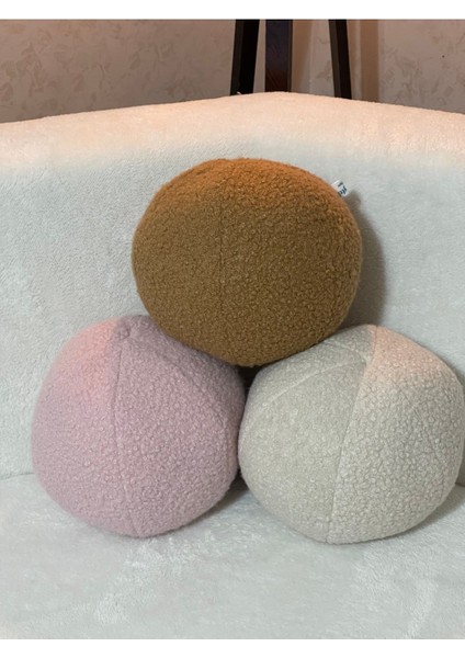 Top Yastık Krem Teddy
