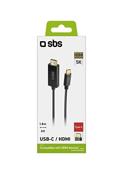 Video Adaptör Kablosu, Altın Kaplama Usb-C - HDMI Bağlantıları, Akıllı Telefonlar, Pc'ler, Imac'ler, Macbook'lar, Ipad'ler, Projektörler, Televizyonlar Için 4k/5k Kablo Uzunluğunda fiyatları