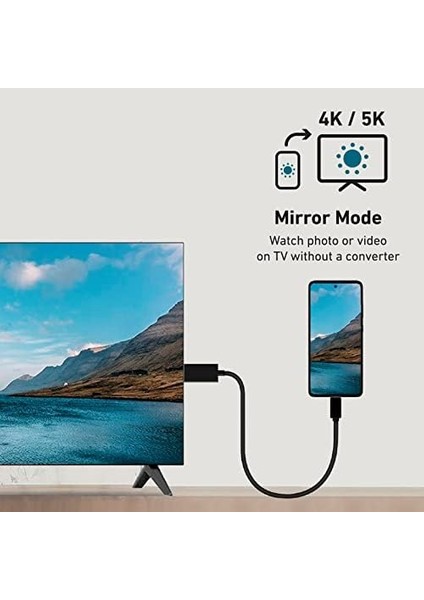 Video Adaptör Kablosu, Altın Kaplama Usb-C - HDMI Bağlantıları, Akıllı Telefonlar, Pc'ler, Imac'ler, Macbook'lar, Ipad'ler, Projektörler, Televizyonlar Için 4k/5k Kablo Uzunluğunda modelleri