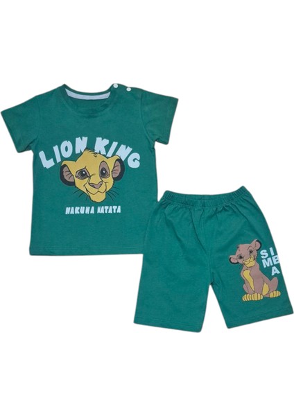 Lion Şort T-Shirt Bebek Çocuk Yazlık Takım