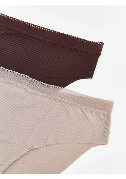 Dream Mürdüm Düz Bikini Külot 2'li Paket