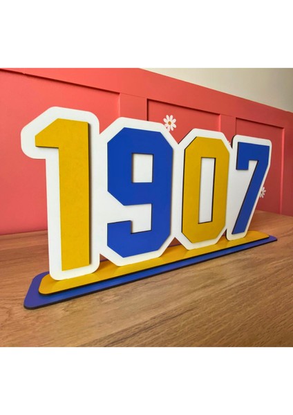 Takım Kuruluş Yılı, Hediyelik 1907 Fenerbahçe Sarı-Lacivert Doğum Günü, Özel Gün Masa Dekoru