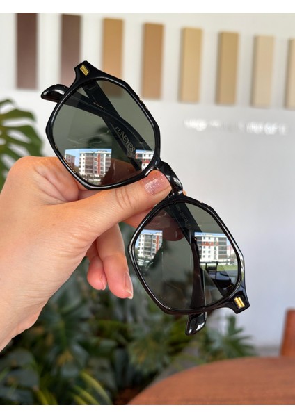 Caz Unisex Güneş Gözlüğü Siyah Dikdörtgen Unisex Güneş Gözlüğü Siyah Çerçeve %100 Uv Koruma modelleri
