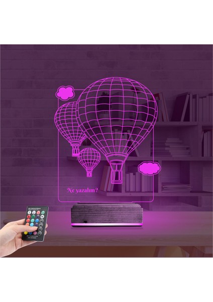 Kirppi 3D Lamba Uçan Balon V1 Kişiye Özel Masa Gece Lambası fırsatları