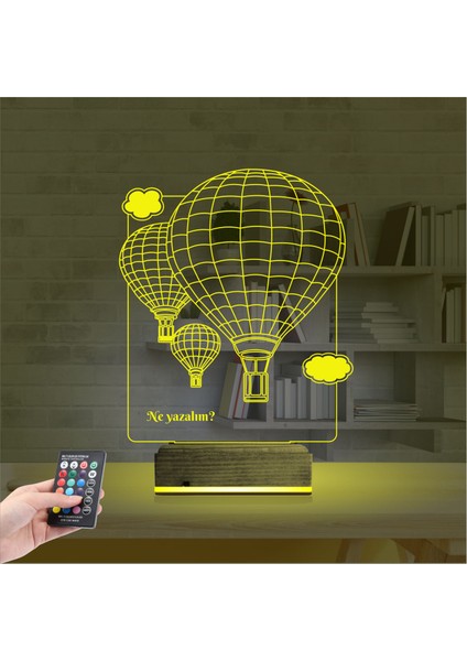 Kirppi 3D Lamba Uçan Balon V1 Kişiye Özel Masa Gece Lambası indirimleri