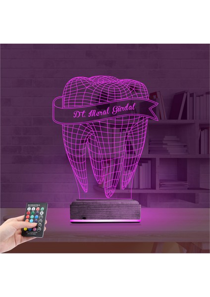 Kirppi 3D Lamba Diş Hekimi Hediye V4 Kişiye Özel Masa Gece Lambası fırsatları