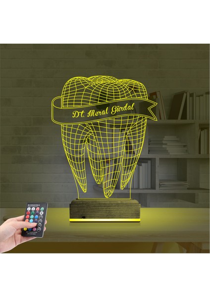 Kirppi 3D Lamba Diş Hekimi Hediye V4 Kişiye Özel Masa Gece Lambası indirimleri