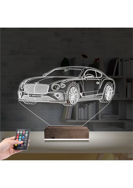 Kirppi 3D Lamba Araba Bentley Kişiye Özel Masa Gece Lambası fiyatları